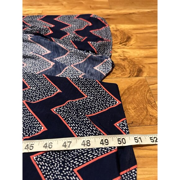 Chevron Maxi Dress NWT Size Small Navy Coral Pink White High Neck Sleeveless Sum - Picture 5 of 14